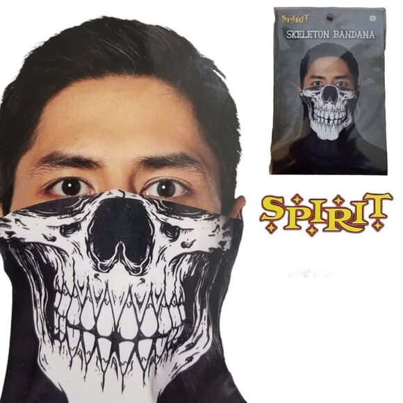 Skelton Bandana Skull Bandana, Skeleton Mask Ages 14+ - Picture 6 of 6